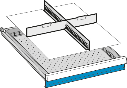LISTA Schubladeneinsatzset für Werkbank Technische Zeichnung 1 L