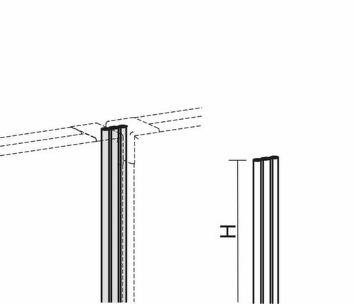 Gera Linearverbindung Pro BasicLine für Trennwand, Höhe 600 mm Standard 1 L