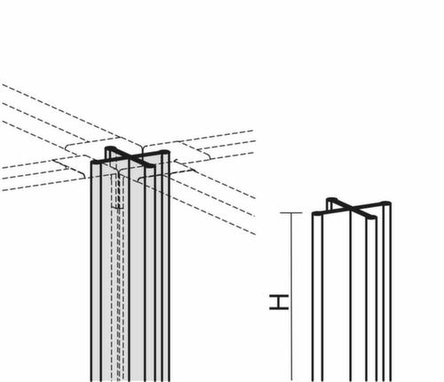 Gera Winkelverbindung Pro BasicLine für Trennwand, Höhe 400 mm Standard 1 L