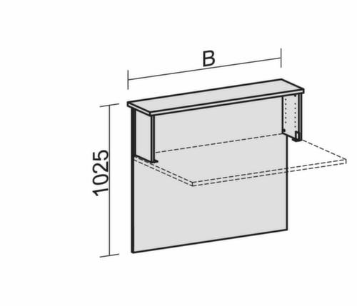 Vorbautheke Technische Zeichnung 1 L