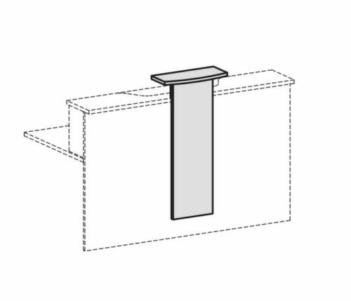 Designaufsatz für Theke, Breite 500 mm Technische Zeichnung 1 L