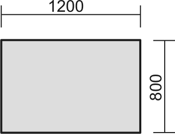 Gera Höhenverstellbarer Schreibtisch Pro mit 4-Fußgestell Technische Zeichnung 1 L