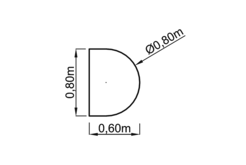 Anbauplatte Sina Technische Zeichnung 1 L