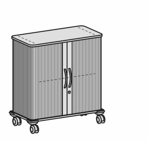 Gera Querrolladenschrank Pro mit Rollen Technische Zeichnung 2 L