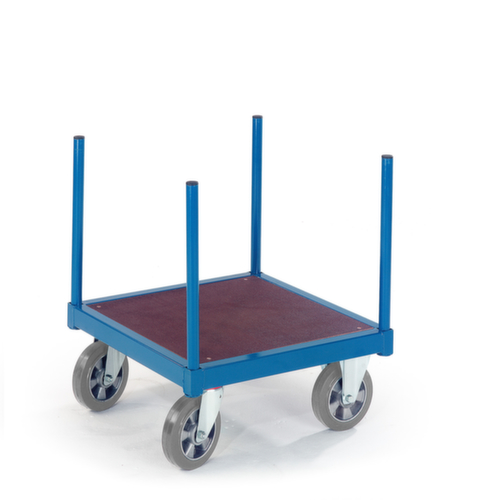 Rollcart Langmaterialwagen mit rutschfester Ladefläche und 4 Rungen, Traglast 1000 kg, Ladefläche 620 x 620 mm Standard 1 L