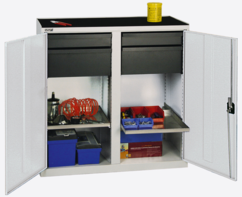 stumpf Werkzeugschrank Serie 3000 mit 2 Wannenböden + 4 Schubladen Standard 1 L