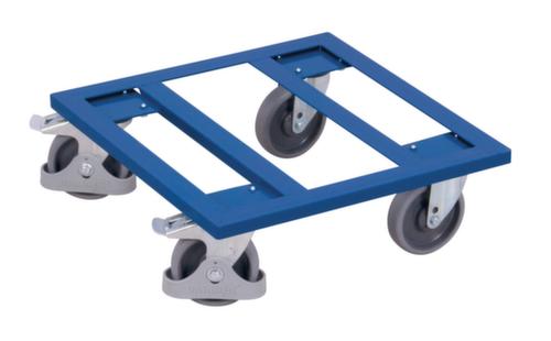 VARIOfit Transportroller mit offenem Winkelrahmen, Traglast 400 kg, Gummi-Bereifung Standard 1 L