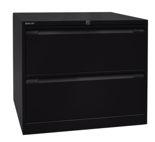 Bisley Hängeregistraturschrank, 2 Auszüge, schwarz/schwarz Standard 2 L