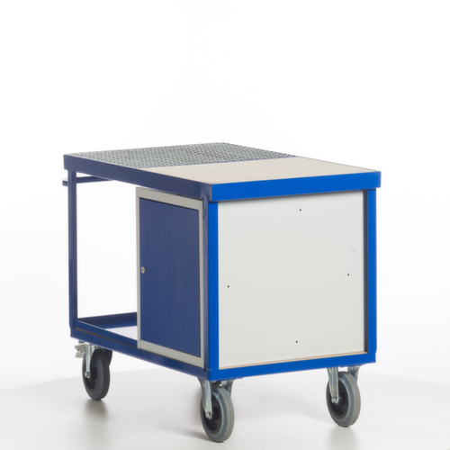 Rollcart Umwelt-Werkstattwagen mit öldichter Wanne und Gitterrost, Traglast 600 kg, Ladefläche 1150 x 700 mm Standard 3 L