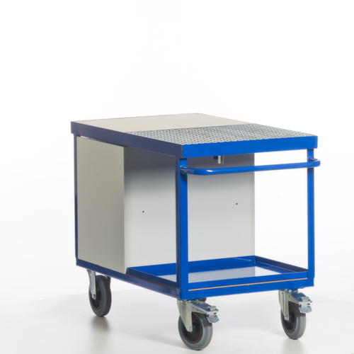 Rollcart Umwelt-Werkstattwagen mit öldichter Wanne und Gitterrost, Traglast 600 kg, Ladefläche 1150 x 700 mm Standard 9 L