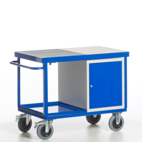 Rollcart Umwelt-Werkstattwagen mit öldichter Wanne und Gitterrost, Traglast 600 kg, Ladefläche 1150 x 700 mm Standard 12 L