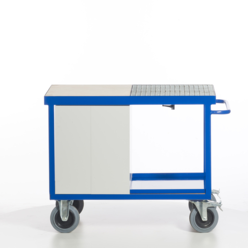 Rollcart Umwelt-Werkstattwagen mit öldichter Wanne und Gitterrost, Traglast 600 kg, Ladefläche 1150 x 700 mm Standard 7 L