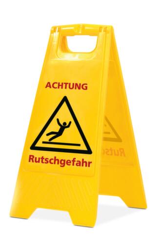 Warnkombischild "Achtung! Rutschgefahr", Bodenaufsteller Standard 1 L