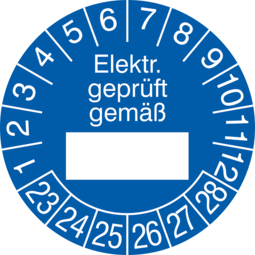 Prüfplakette mit Jahresfarbe Standard 13 L