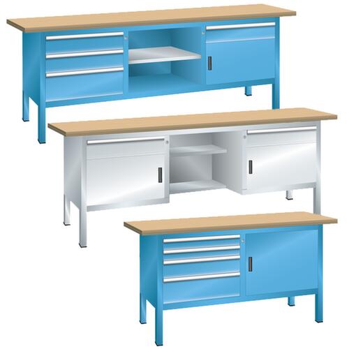 LISTA Werkbank mit Schubladen und Schränken Standard 1 L