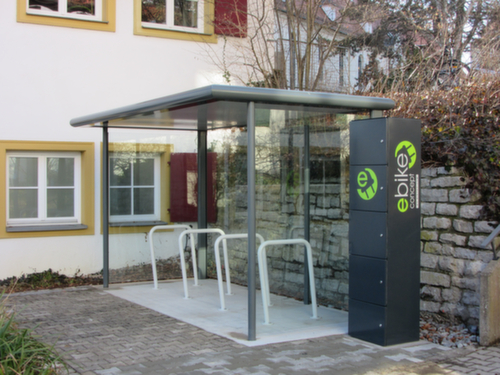 BIK TEC E-Bike Ladestation TOWER, RAL7016 Anthrazitgrau/RAL7016 Anthrazitgrau Milieu 2 L