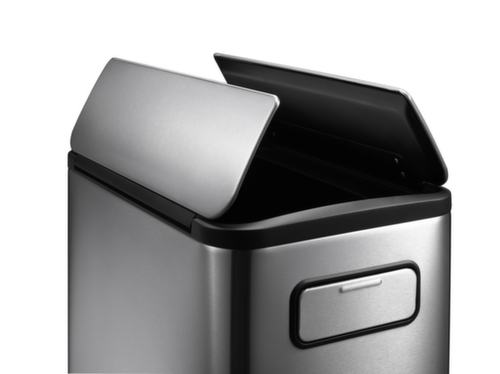 Mobiler Edelstahl-Tretabfallbehälter EKO Ecofly, 2 x 20 l Detail 1 L