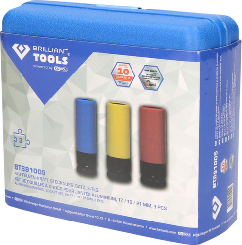 Brilliant Tools 1/2" Alu-Felgen-Kraft-Stecknuss-Satz Standard 4 L