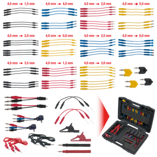 KS Tools 12/24V Master Diagnose Prüf- und Mess-Kabel-Satz Detail 1 L