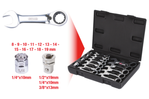 KS Tools GEARplus Ratschenringmaulschlüssel-Satz Standard 2 L