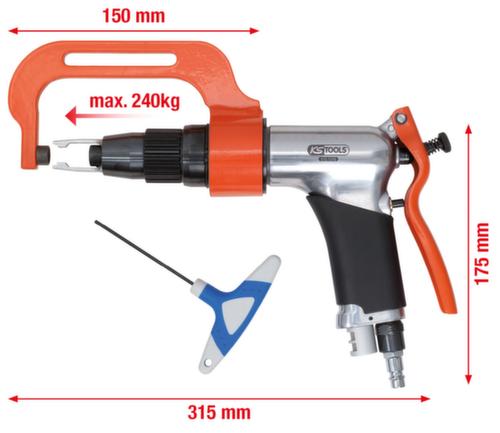 KS Tools Druckluft-Schweißpunkt-Bohrmaschinen-Satz Standard 2 L