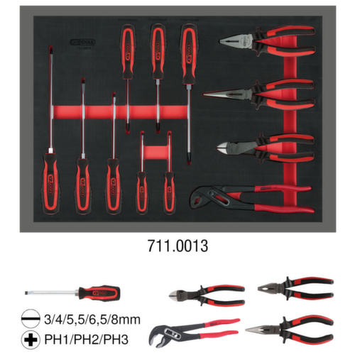 KS Tools Schraubendreher- und Zangen-Satz Standard 2 L