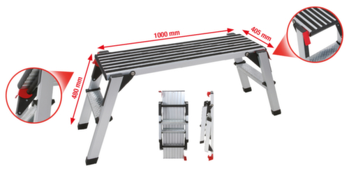 KS Tools Aluminium-Sicherheits-Laufbühne Standard 2 L