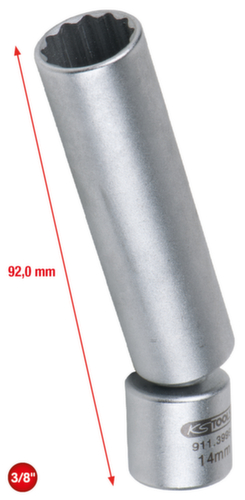 KS Tools 3/8" Spezial-Zündkerzen-Stecknuss für BMW mit Gelenk Standard 2 L