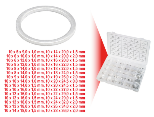 KS Tools Sortiment Alu-Dichtringe Standard 2 L