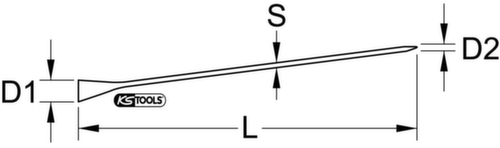 KS Tools Richt- / Montiereisen Technische Zeichnung 1 L