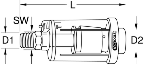 KS Tools 1/4" Druckluft-Wasserabscheider Standard 3 L