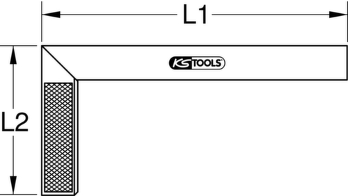 KS Tools Schreinerwinkel mit Aluminiumzunge Standard 5 L