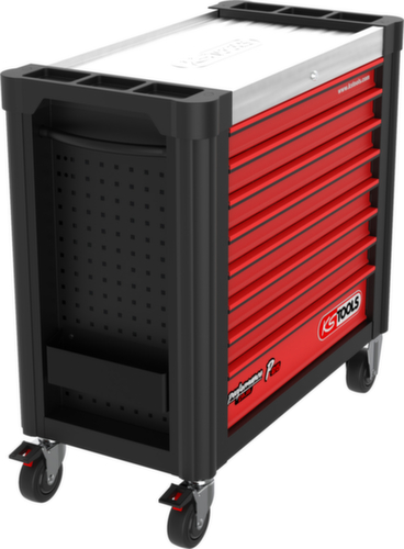 KS Tools PERFORMANCEplus P25 SCHWARZ/ROT Werkstattwagen mit 8 Schubladen Standard 6 L