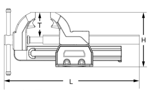 KS Tools Parallel-Schraubstock ohne Drehteller Standard 6 L