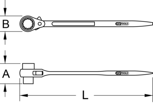 KS Tools 4 in 1 Gerüstbauschlüssel Standard 7 L
