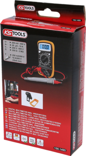 KS Tools Digital Multimeter inkl. Prüfspitzen Standard 7 L