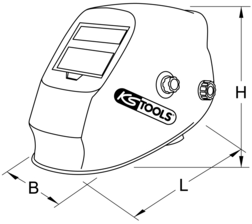 KS Tools Schweißer-Schutzhelm Standard 8 L