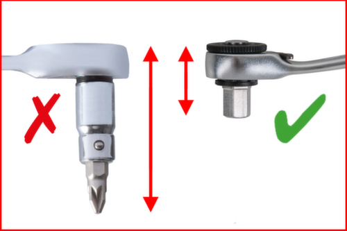KS Tools 1/4" + 11 mm Durchgangs-Steckschlüssel- und Bit-Satz Standard 8 L