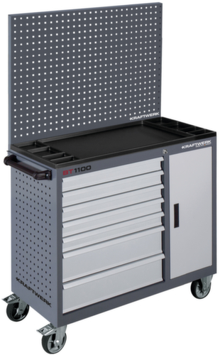 KRAFTWERK® Werkstattwagen BT1100 60/40 7 Schubladen + 1 Schrank Milieu 2 L