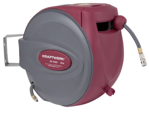 KRAFTWERK® Auto-Druckluft-Schlauchaufroller 30+2 m Standard 1 L