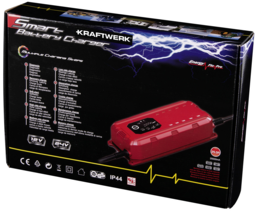 KRAFTWERK® Smart-Batterie-Ladegerät 12/24 V 25 A Standard 4 L