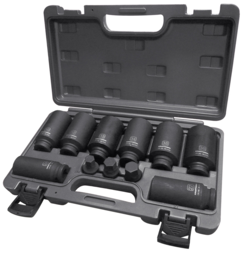 KRAFTWERK® 11-t. 12-Kant-Schlag-Stecknuss-Satz 1/2" Standard 1 L