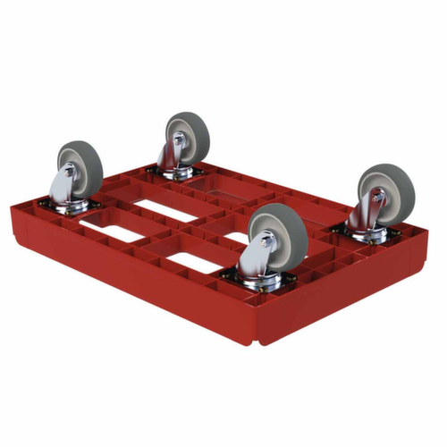 Stapelbarer Transportroller, Traglast 300 kg, TPE-Bereifung Standard 2 L