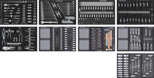 KRAFTWERK® Extra breiter Werkstattwagen BASIC LINE XXL BT1800 inklusive Werkzeug, 13 Schublade(n) Detail 4 L