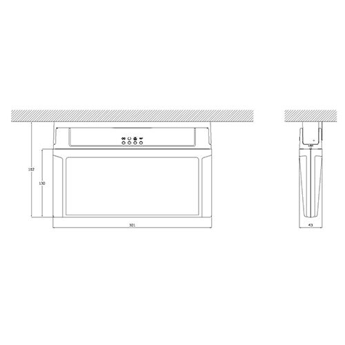 B-Safety LED-Rettungszeichenleuchte E-LUX STANDARD, Befestigung Zur Wand- oder Deckenmontage, Hinweisschilder selbstklebend Technische Zeichnung 1 L