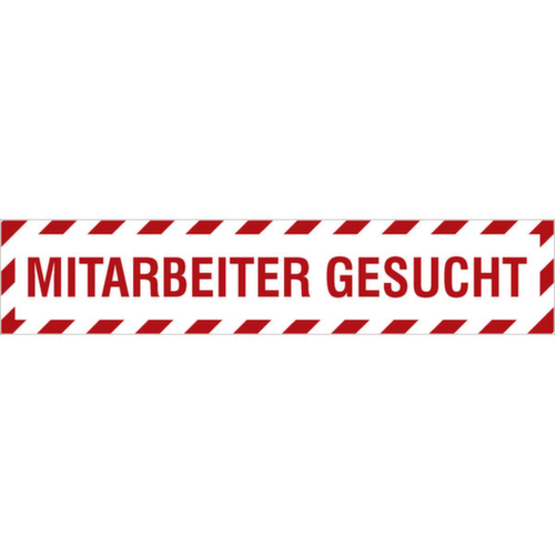 Kfz-Hinweisschild SafetyMarking®, "Mitarbeiter gesucht" Standard 1 L