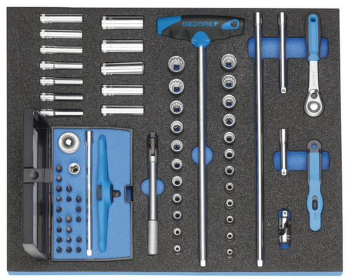 GEDORE 2005 CT2-D 20 Steckschlüssel-Sortiment 1/4" in Check-Tool-Modul