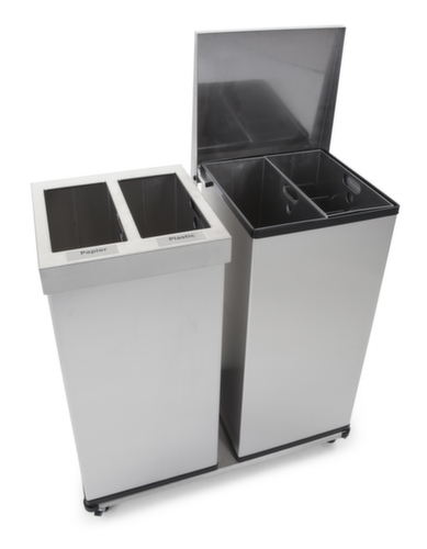 Wertstoffsammler Carro Lift mit Innenbehälter, 2 x 52,5 l Milieu 2 L