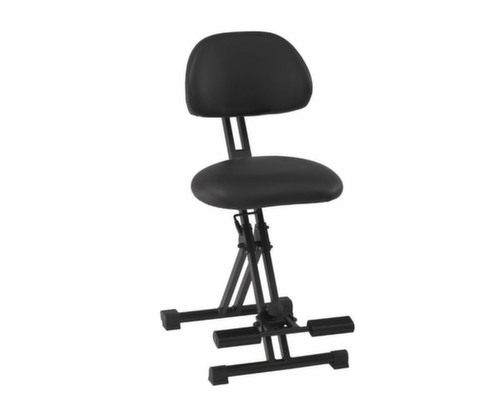 meychair Klappbare XXL-Stehhilfe Assistent Futura AF-SR, Sitzhöhe 550 - 770 mm, Sitz schwarz Standard 2 L