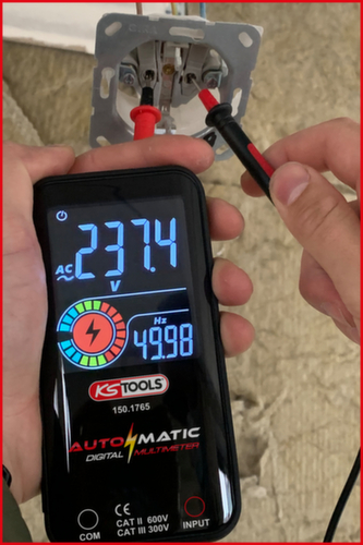 KS Tools Automatik Digital-Multimeter inkl. Prüfspitzen Milieu 1 L